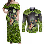 Sydney Thunder NAIDOC Week 2026 Couples Matching Off Shoulder Maxi Dress and Long Sleeve Button Shirt Aboriginal Indigenous - 50 Years of Deadly