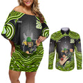 Sydney Thunder NAIDOC Week 2026 Couples Matching Off Shoulder Short Dress and Long Sleeve Button Shirt Aboriginal Indigenous - 50 Years of Deadly