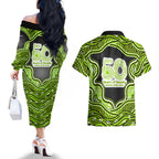 Sydney Thunder NAIDOC Week 2026 Couples Matching Off The Shoulder Long Sleeve Dress and Hawaiian Shirt Aboriginal Indigenous - 50 Years of Deadly