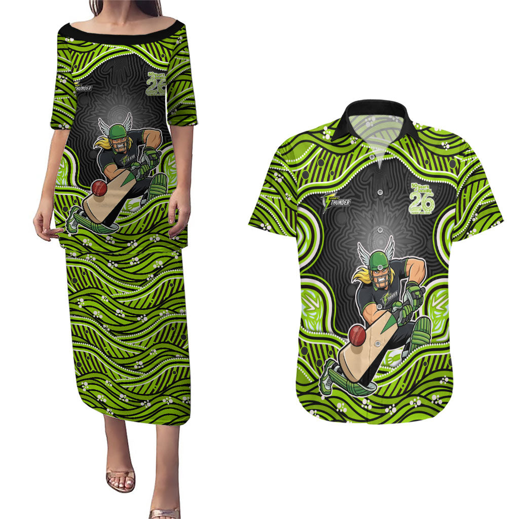Sydney Thunder NAIDOC Week 2026 Couples Matching Puletasi and Hawaiian Shirt Aboriginal Indigenous - 50 Years of Deadly