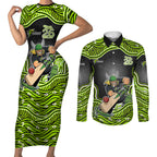 Sydney Thunder NAIDOC Week 2026 Couples Matching Short Sleeve Bodycon Dress and Long Sleeve Button Shirt Aboriginal Indigenous - 50 Years of Deadly