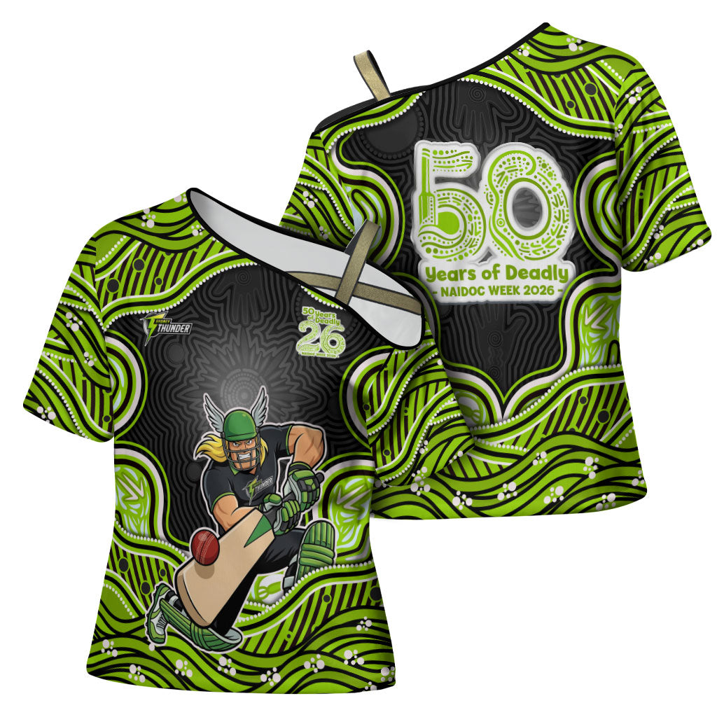 Sydney Thunder NAIDOC Week 2026 Cross Shoulder Shirt Aboriginal Indigenous - 50 Years of Deadly