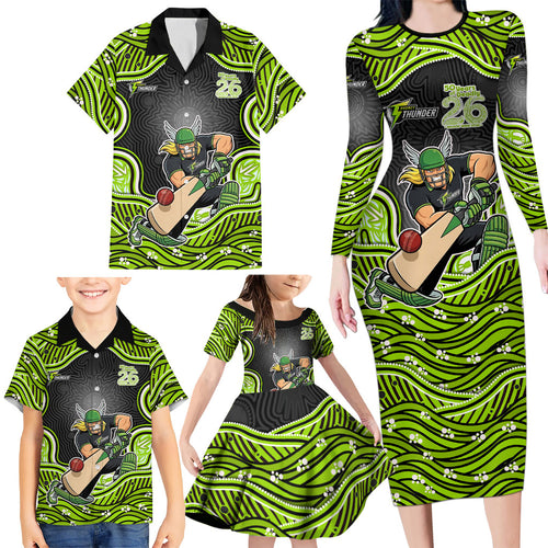 Sydney Thunder NAIDOC Week 2026 Family Matching Long Sleeve Bodycon Dress and Hawaiian Shirt Aboriginal Indigenous - 50 Years of Deadly