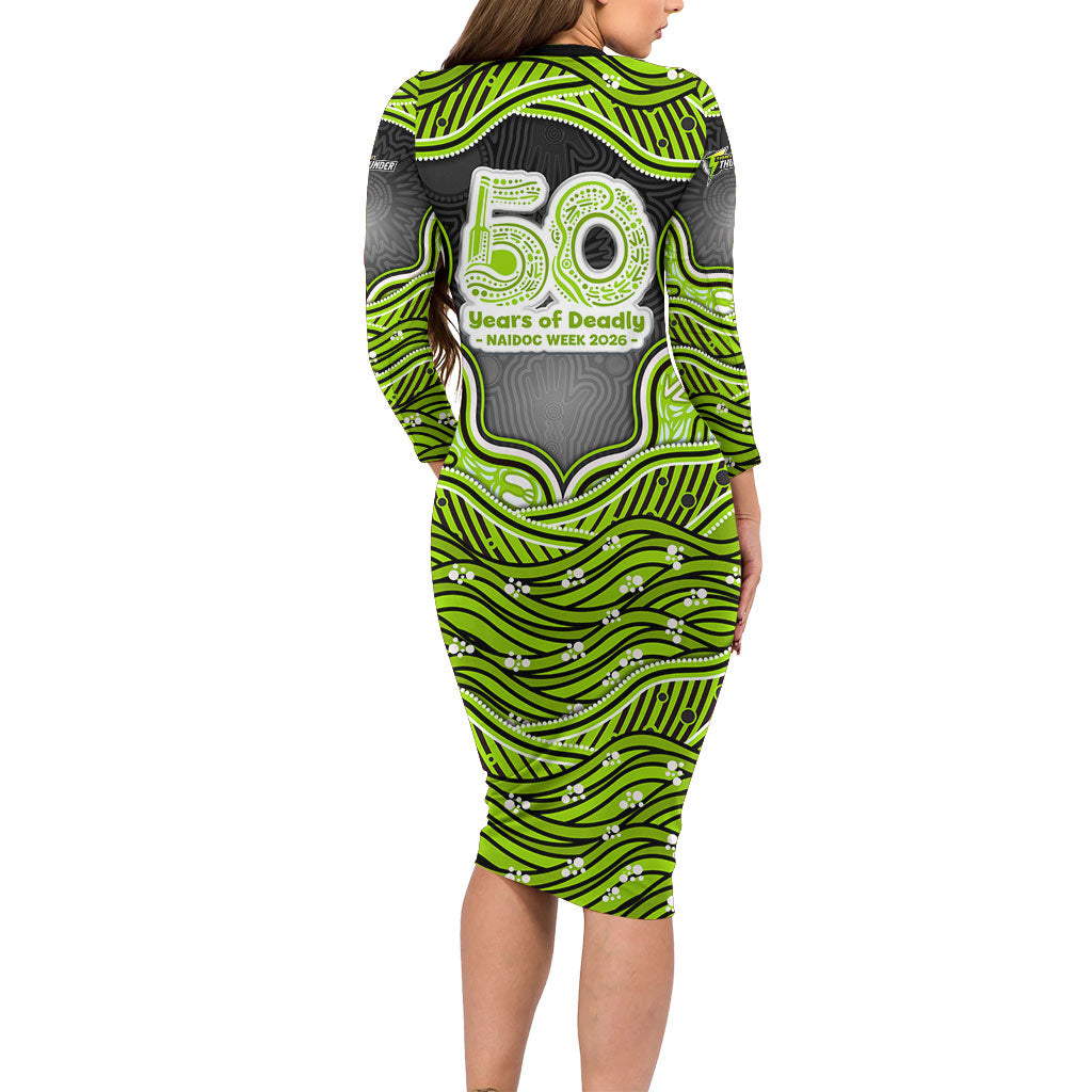 Sydney Thunder NAIDOC Week 2026 Family Matching Long Sleeve Bodycon Dress and Hawaiian Shirt Aboriginal Indigenous - 50 Years of Deadly