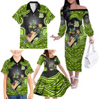 Sydney Thunder NAIDOC Week 2026 Family Matching Off The Shoulder Long Sleeve Dress and Hawaiian Shirt Aboriginal Indigenous - 50 Years of Deadly