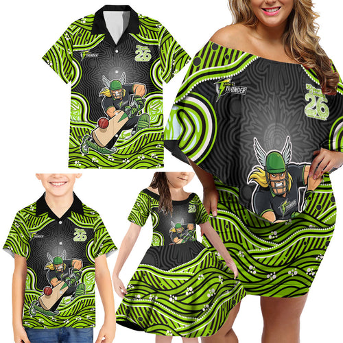 Sydney Thunder NAIDOC Week 2026 Family Matching Off Shoulder Short Dress and Hawaiian Shirt Aboriginal Indigenous - 50 Years of Deadly