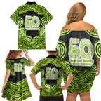 Sydney Thunder NAIDOC Week 2026 Family Matching Off Shoulder Short Dress and Hawaiian Shirt Aboriginal Indigenous - 50 Years of Deadly