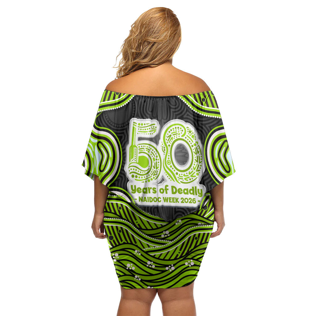 Sydney Thunder NAIDOC Week 2026 Family Matching Off Shoulder Short Dress and Hawaiian Shirt Aboriginal Indigenous - 50 Years of Deadly