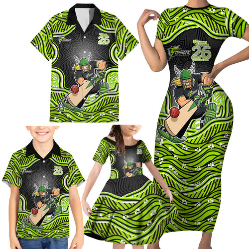 Sydney Thunder NAIDOC Week 2026 Family Matching Short Sleeve Bodycon Dress and Hawaiian Shirt Aboriginal Indigenous - 50 Years of Deadly