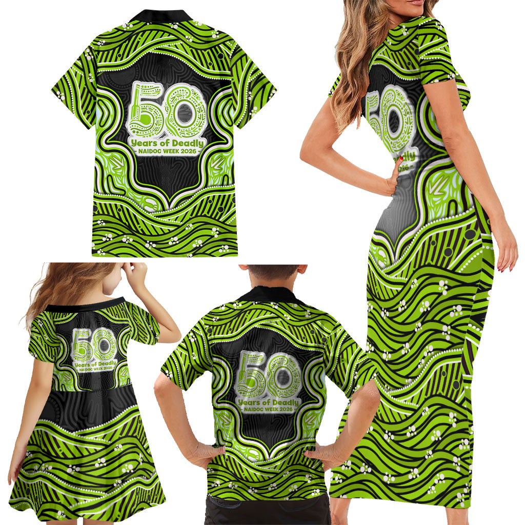 Sydney Thunder NAIDOC Week 2026 Family Matching Short Sleeve Bodycon Dress and Hawaiian Shirt Aboriginal Indigenous - 50 Years of Deadly