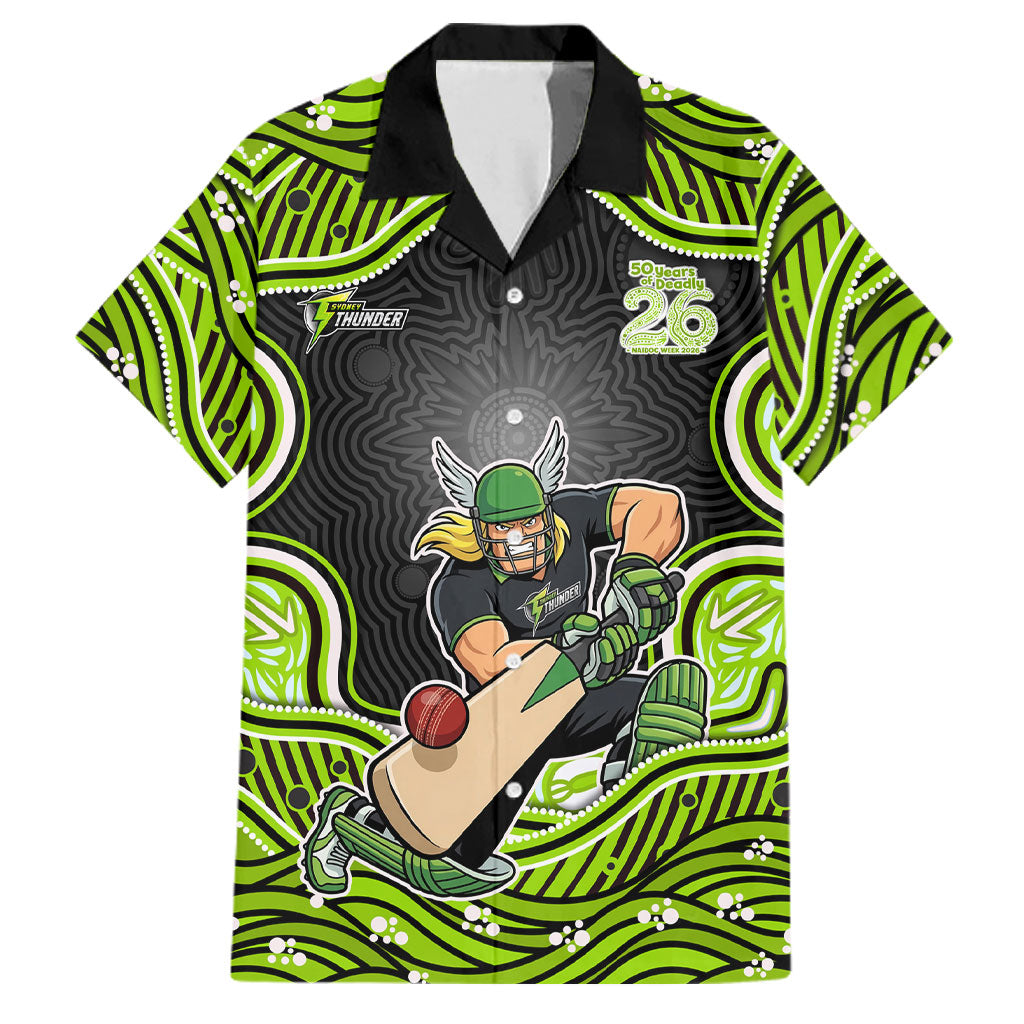 Sydney Thunder NAIDOC Week 2026 Family Matching Short Sleeve Bodycon Dress and Hawaiian Shirt Aboriginal Indigenous - 50 Years of Deadly
