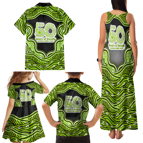 Sydney Thunder NAIDOC Week 2026 Family Matching Tank Maxi Dress and Hawaiian Shirt Aboriginal Indigenous - 50 Years of Deadly