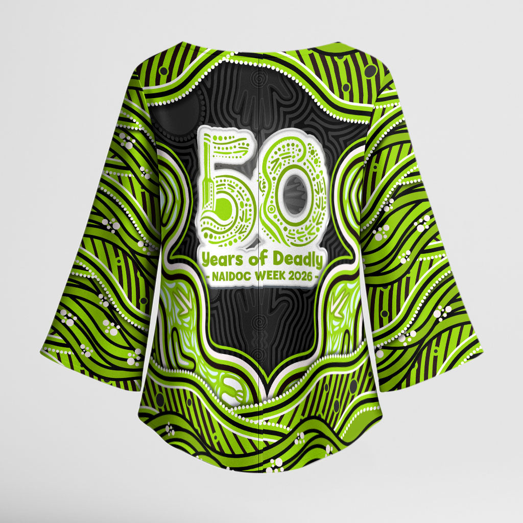 Sydney Thunder NAIDOC Week 2026 Kimono Sleeve Blouse Aboriginal Indigenous - 50 Years of Deadly