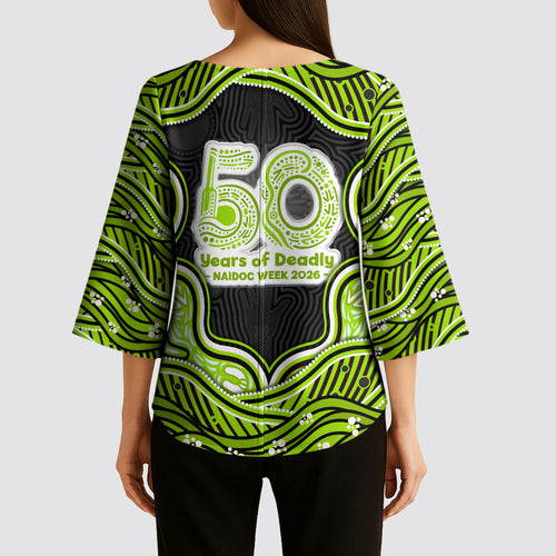 Sydney Thunder NAIDOC Week 2026 Kimono Sleeve Blouse Aboriginal Indigenous - 50 Years of Deadly