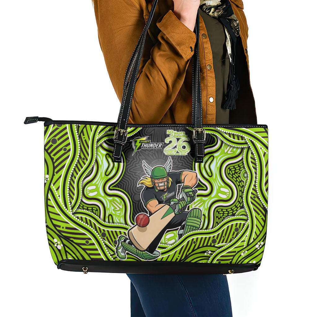 Sydney Thunder NAIDOC Week 2026 Leather Tote Bag Aboriginal Indigenous - 50 Years of Deadly