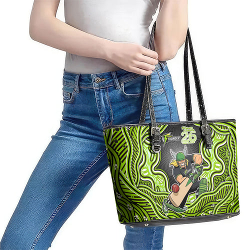 Sydney Thunder NAIDOC Week 2026 Leather Tote Bag Aboriginal Indigenous - 50 Years of Deadly