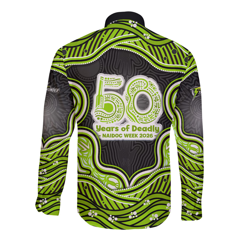 Sydney Thunder NAIDOC Week 2026 Long Sleeve Button Shirt Aboriginal Indigenous - 50 Years of Deadly