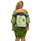 Sydney Thunder NAIDOC Week 2026 Off Shoulder Short Dress Aboriginal Indigenous - 50 Years of Deadly