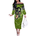 Sydney Thunder NAIDOC Week 2026 Off The Shoulder Long Sleeve Dress Aboriginal Indigenous - 50 Years of Deadly