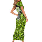 Sydney Thunder NAIDOC Week 2026 Short Sleeve Bodycon Dress Aboriginal Indigenous - 50 Years of Deadly