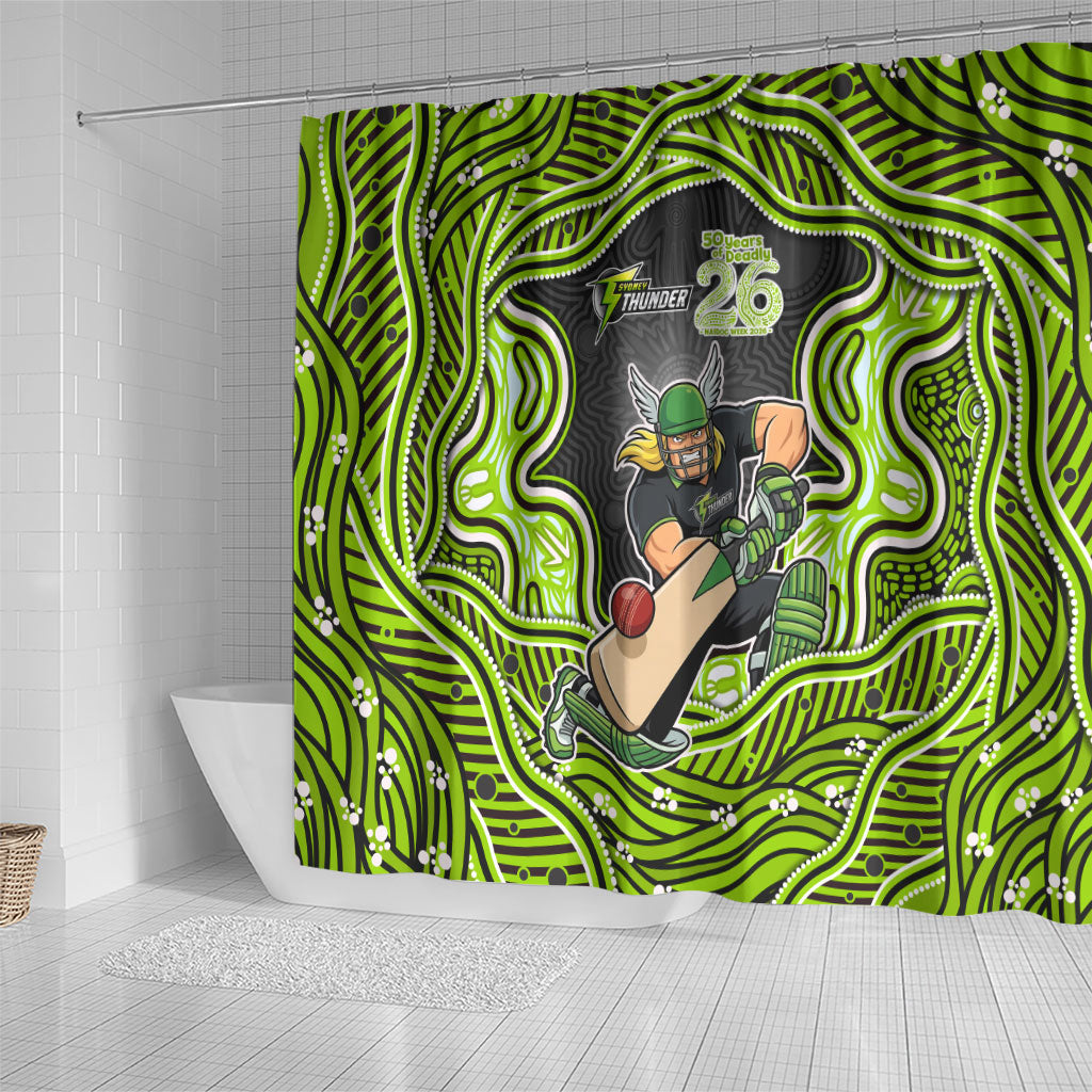 Sydney Thunder NAIDOC Week 2026 Shower Curtain Aboriginal Indigenous - 50 Years of Deadly