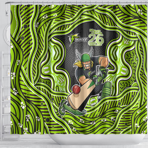 Sydney Thunder NAIDOC Week 2026 Shower Curtain Aboriginal Indigenous - 50 Years of Deadly