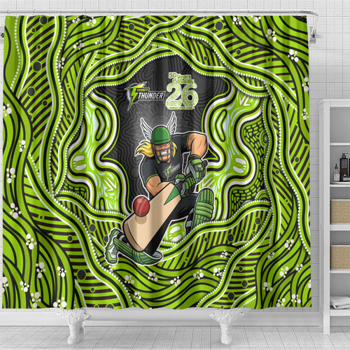 Sydney Thunder NAIDOC Week 2026 Shower Curtain Aboriginal Indigenous - 50 Years of Deadly