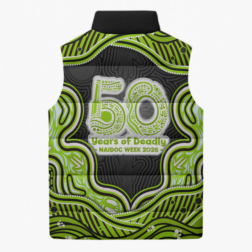 Sydney Thunder NAIDOC Week 2026 Sleeveless Puffer Jacket Aboriginal Indigenous - 50 Years of Deadly