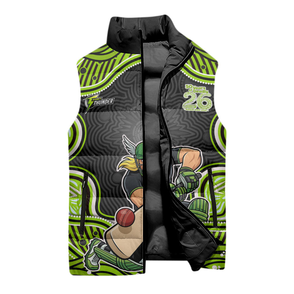 Sydney Thunder NAIDOC Week 2026 Sleeveless Puffer Jacket Aboriginal Indigenous - 50 Years of Deadly