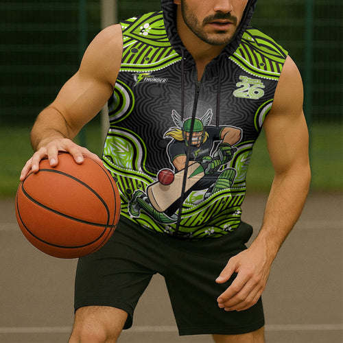 Sydney Thunder NAIDOC Week 2026 Sleeveless Zip Hoodie Aboriginal Indigenous - 50 Years of Deadly