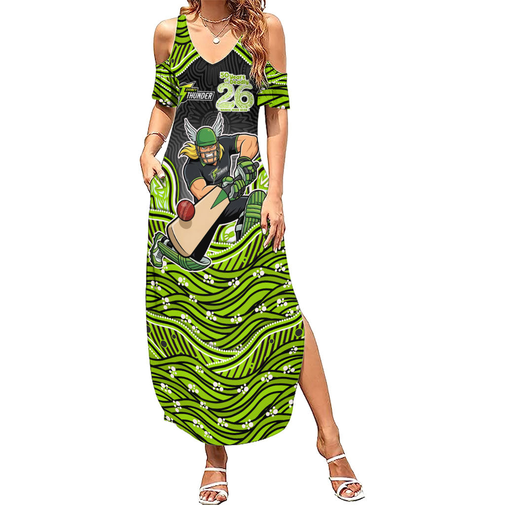Sydney Thunder NAIDOC Week 2026 Summer Maxi Dress Aboriginal Indigenous - 50 Years of Deadly