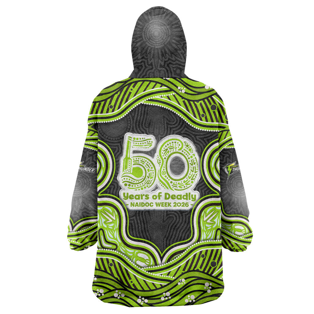 Sydney Thunder NAIDOC Week 2026 Wearable Blanket Hoodie Aboriginal Indigenous - 50 Years of Deadly