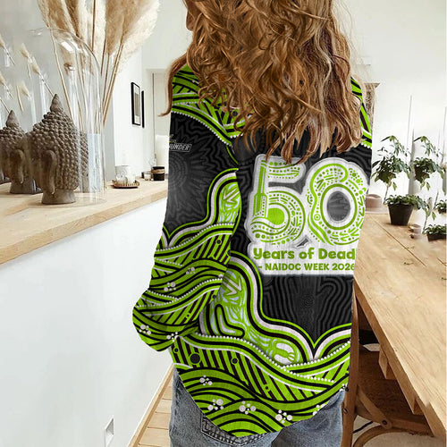 Sydney Thunder NAIDOC Week 2026 Women Casual Shirt Aboriginal Indigenous - 50 Years of Deadly