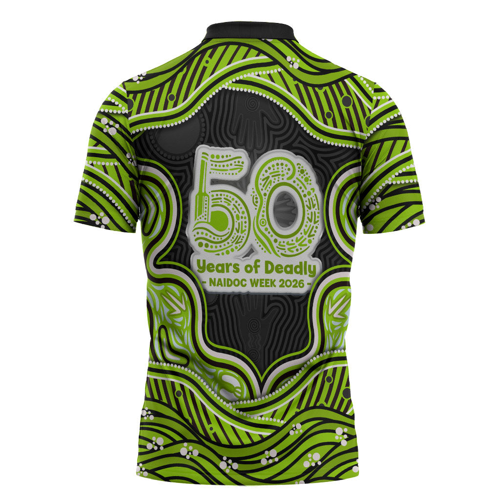 Sydney Thunder NAIDOC Week 2026 Zipper Polo Shirt Aboriginal Indigenous - 50 Years of Deadly