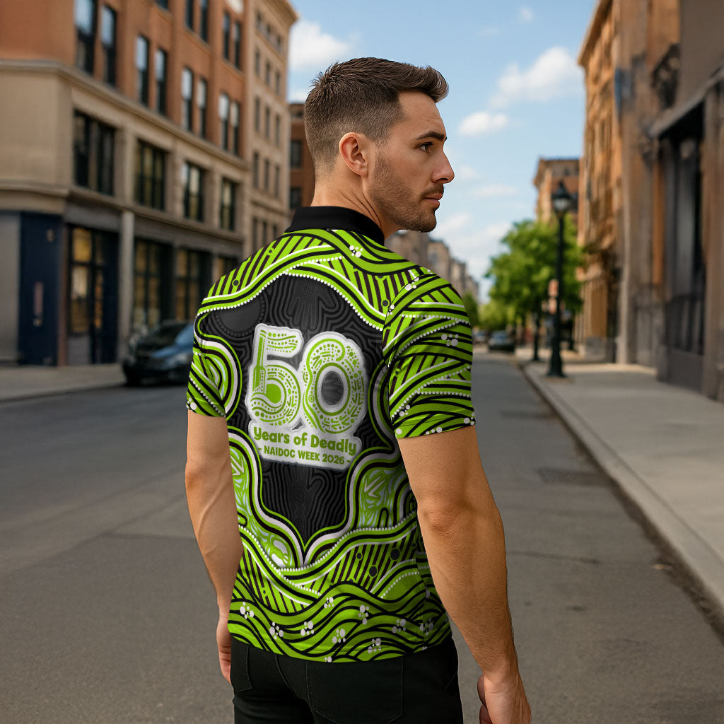 Sydney Thunder NAIDOC Week 2026 Zipper Polo Shirt Aboriginal Indigenous - 50 Years of Deadly