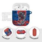 Personalized Newcastle Knights ANZAC Tribute AirPods Case Poppy Field Soldier Silhouette Aboriginal Rugby Mascot