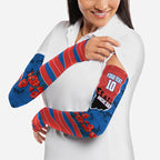 Personalized Newcastle Knights ANZAC Tribute Arm Sleeves Poppy Field Soldier Silhouette Aboriginal Rugby Mascot