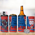 Personalized Newcastle Knights ANZAC Tribute 4 in 1 Can Cooler Tumbler Poppy Field Soldier Silhouette Aboriginal Rugby Mascot