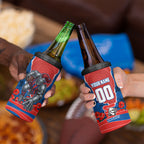 Personalized Newcastle Knights ANZAC Tribute 4 in 1 Can Cooler Tumbler Poppy Field Soldier Silhouette Aboriginal Rugby Mascot