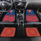 Personalized Newcastle Knights ANZAC Tribute Car Mats Poppy Field Soldier Silhouette Aboriginal Rugby Mascot