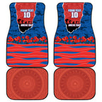 Personalized Newcastle Knights ANZAC Tribute Car Mats Poppy Field Soldier Silhouette Aboriginal Rugby Mascot