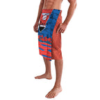 Personalized Newcastle Knights ANZAC Tribute Lavalava Poppy Field Soldier Silhouette Aboriginal Rugby Mascot