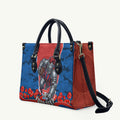 Personalized Newcastle Knights ANZAC Tribute Leather Bag Poppy Field Soldier Silhouette Aboriginal Rugby Mascot