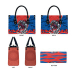 Personalized Newcastle Knights ANZAC Tribute Leather Bag Poppy Field Soldier Silhouette Aboriginal Rugby Mascot
