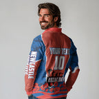 Personalized Newcastle Knights ANZAC Tribute Long Sleeve Polo Shirt Poppy Field Soldier Silhouette Aboriginal Rugby Mascot