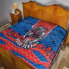 Personalized Newcastle Knights ANZAC Tribute Quilt Poppy Field Soldier Silhouette Aboriginal Rugby Mascot