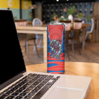 Personalized Newcastle Knights ANZAC Tribute Skinny Tumbler Poppy Field Soldier Silhouette Aboriginal Rugby Mascot