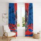 Personalized Newcastle Knights ANZAC Tribute Window Curtain Poppy Field Soldier Silhouette Aboriginal Rugby Mascot