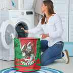 Personalized South Sydney Rabbitohs ANZAC Tribute Laundry Basket Poppy Field Soldier Silhouette Aboriginal Rugby Mascot