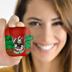 Personalized South Sydney Rabbitohs ANZAC Tribute AirPods Case Poppy Field Soldier Silhouette Aboriginal Rugby Mascot
